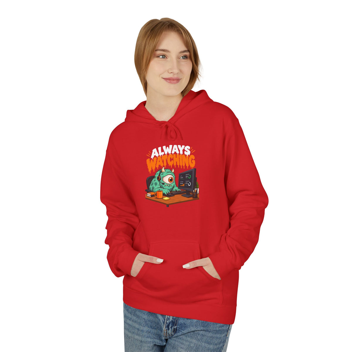 Always Watching Unisex Midweight Softstyle Fleece Hoodie
