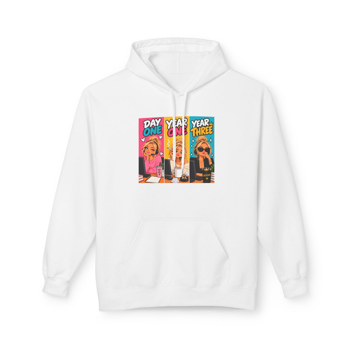 Day One Year One Year Three Unisex Midweight Softstyle Fleece Hoodie