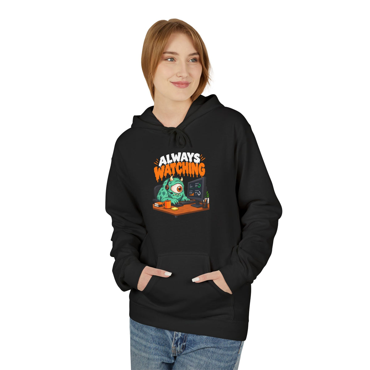 Always Watching Unisex Midweight Softstyle Fleece Hoodie