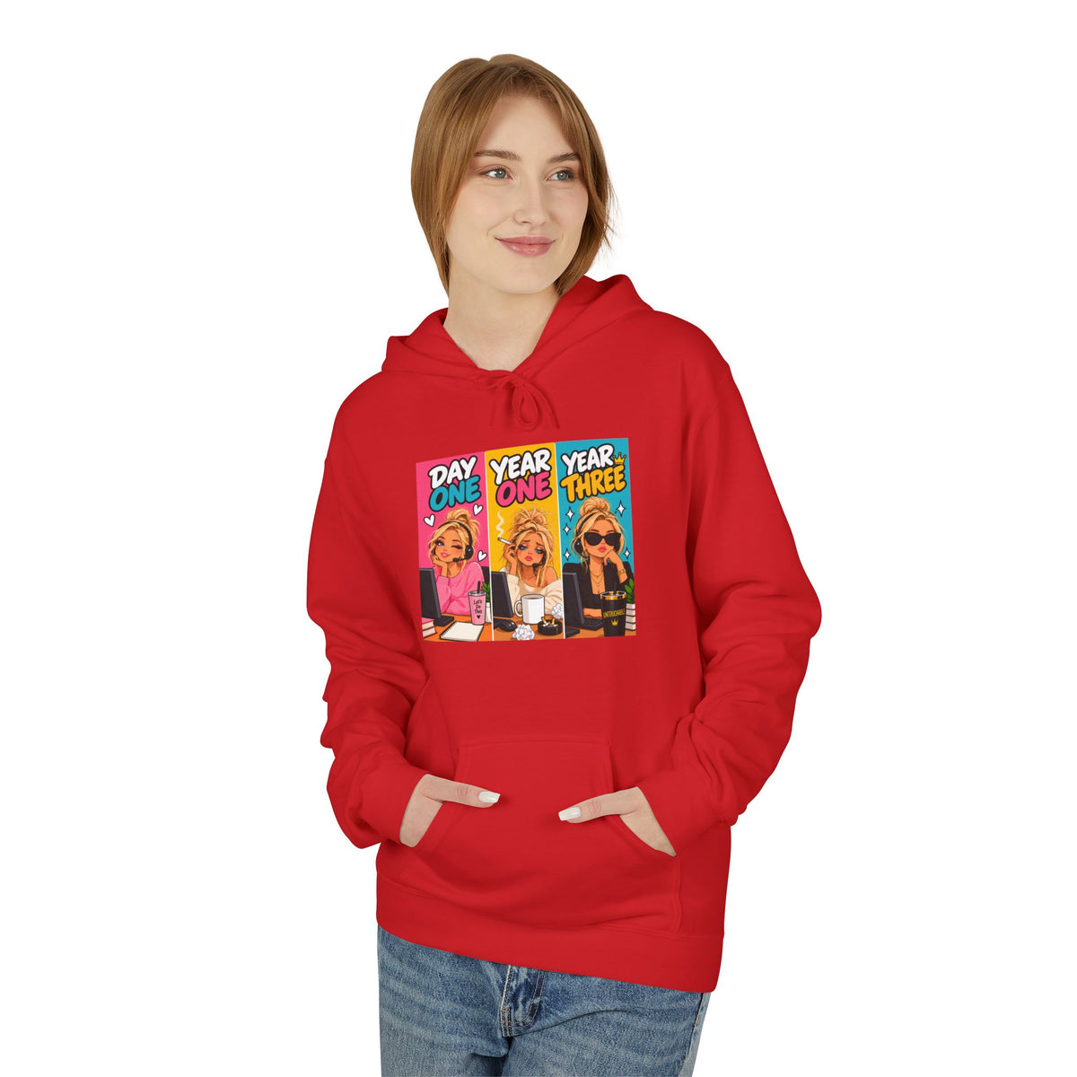 Day One Year One Year Three Unisex Midweight Softstyle Fleece Hoodie