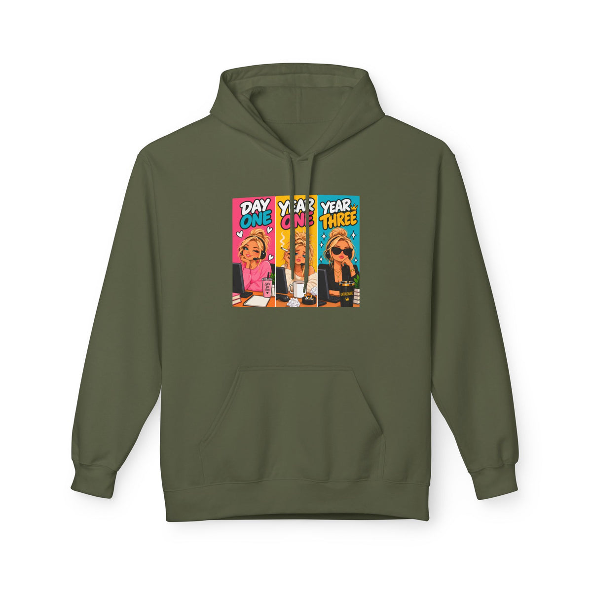 Day One Year One Year Three Unisex Midweight Softstyle Fleece Hoodie