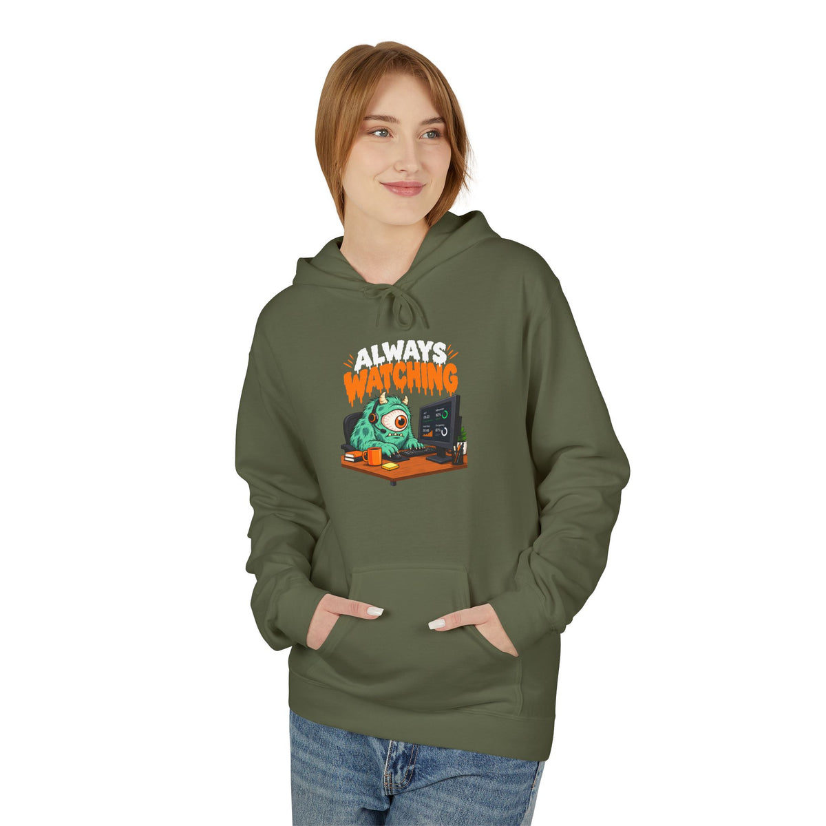 Always Watching Unisex Midweight Softstyle Fleece Hoodie