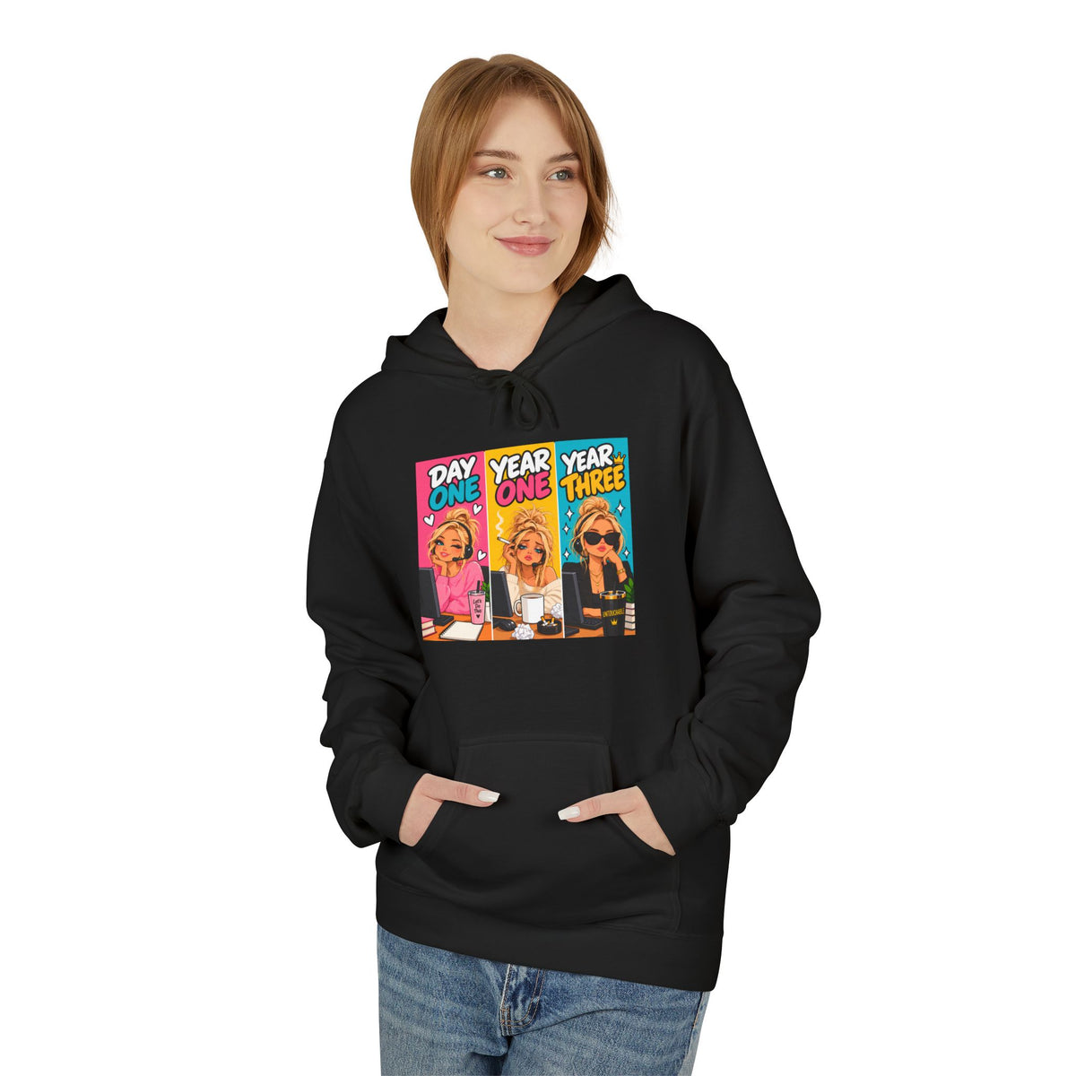 Day One Year One Year Three Unisex Midweight Softstyle Fleece Hoodie