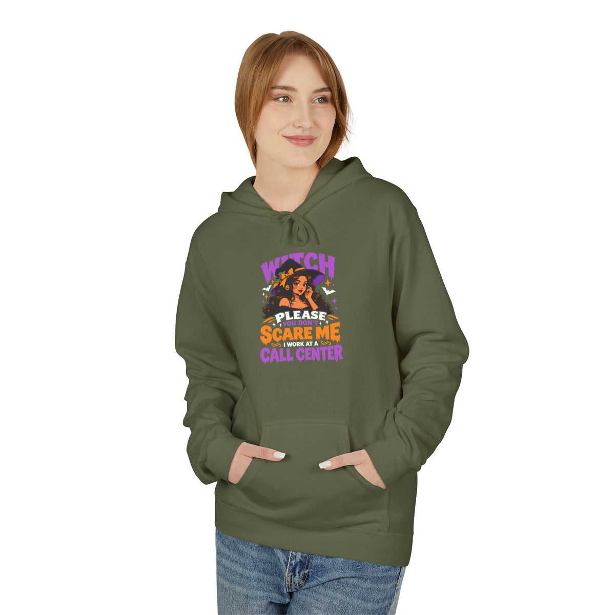 Witch Please You Don't Scar me Unisex Midweight Softstyle Fleece Hoodie