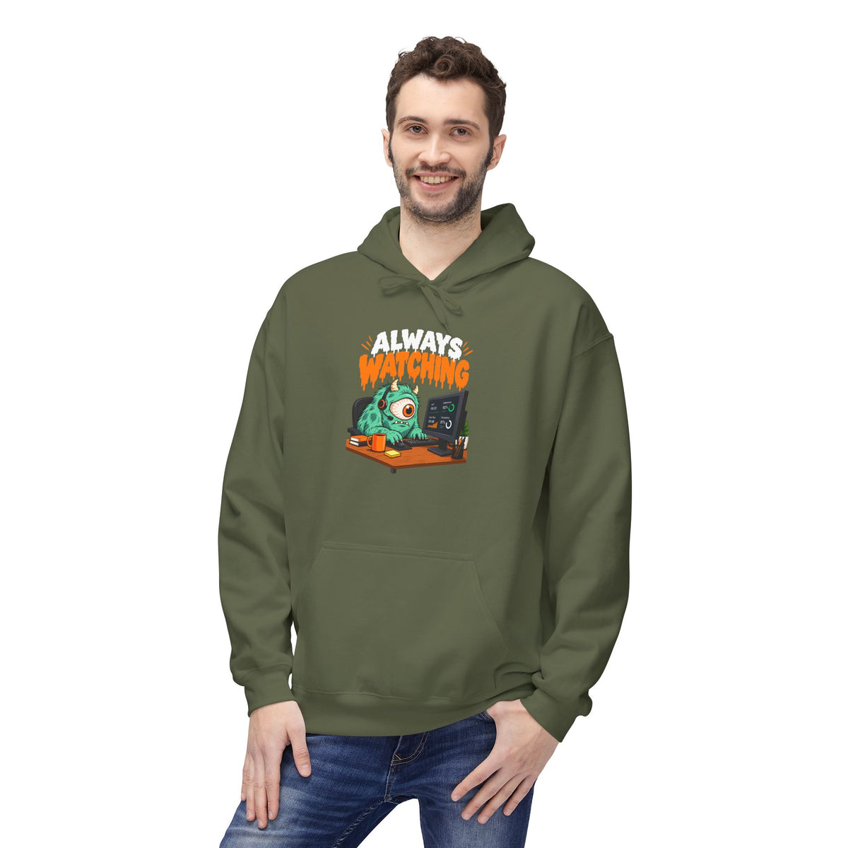 Always Watching Unisex Midweight Softstyle Fleece Hoodie