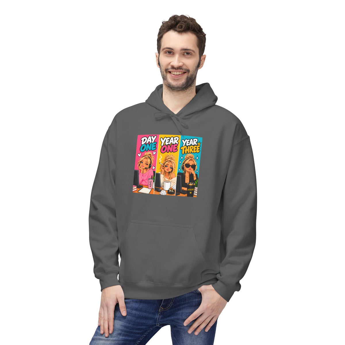 Day One Year One Year Three Unisex Midweight Softstyle Fleece Hoodie