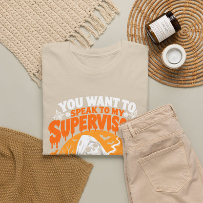 You want to speak to my supervisor? Halloween Queue Graphic Tee