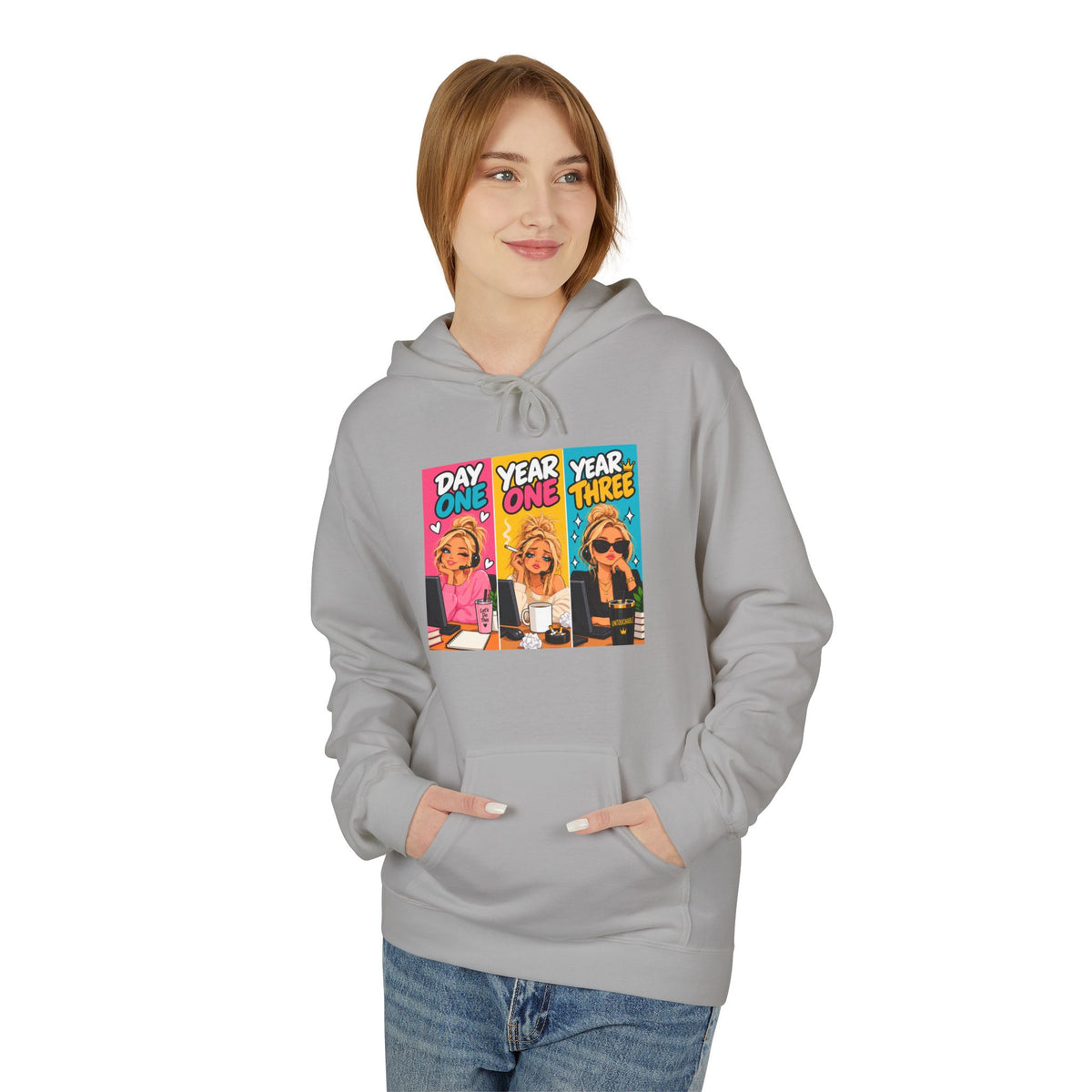 Day One Year One Year Three Unisex Midweight Softstyle Fleece Hoodie
