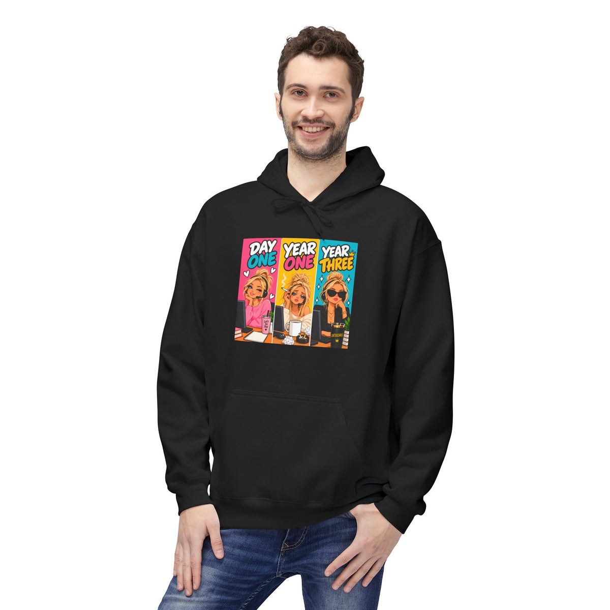 Day One Year One Year Three Unisex Midweight Softstyle Fleece Hoodie