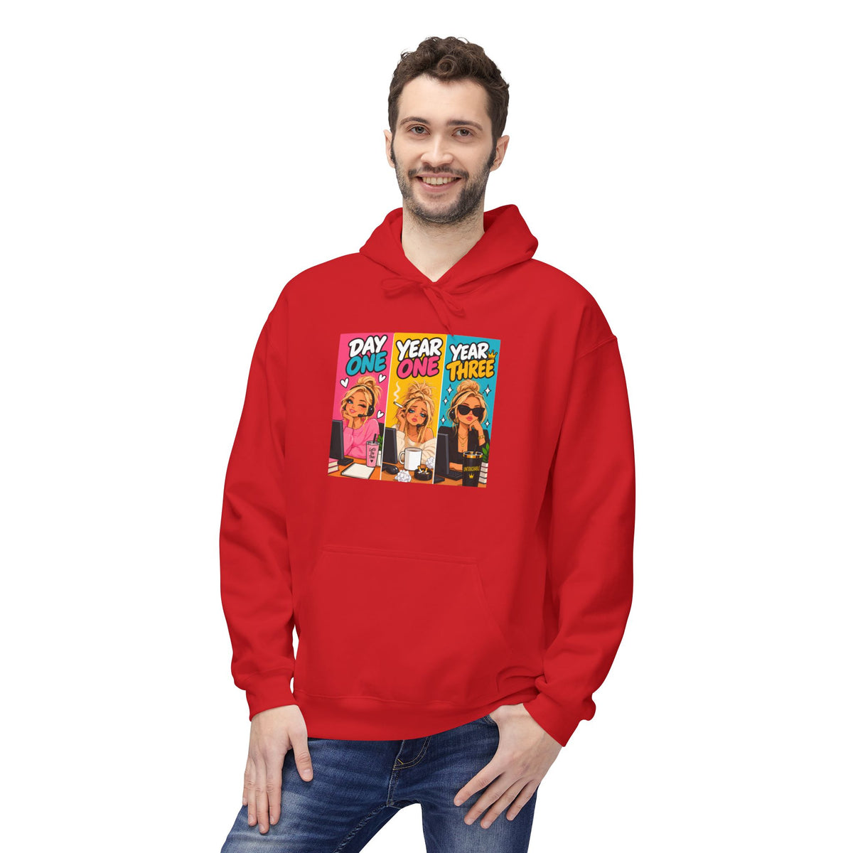Day One Year One Year Three Unisex Midweight Softstyle Fleece Hoodie